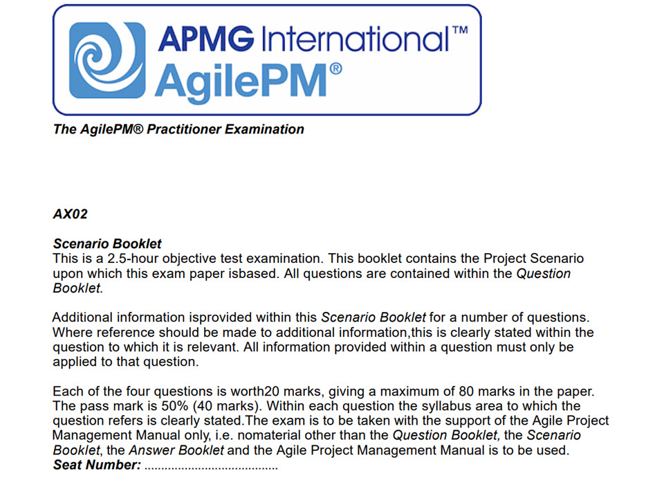 AgilePM-Foundation対応問題集